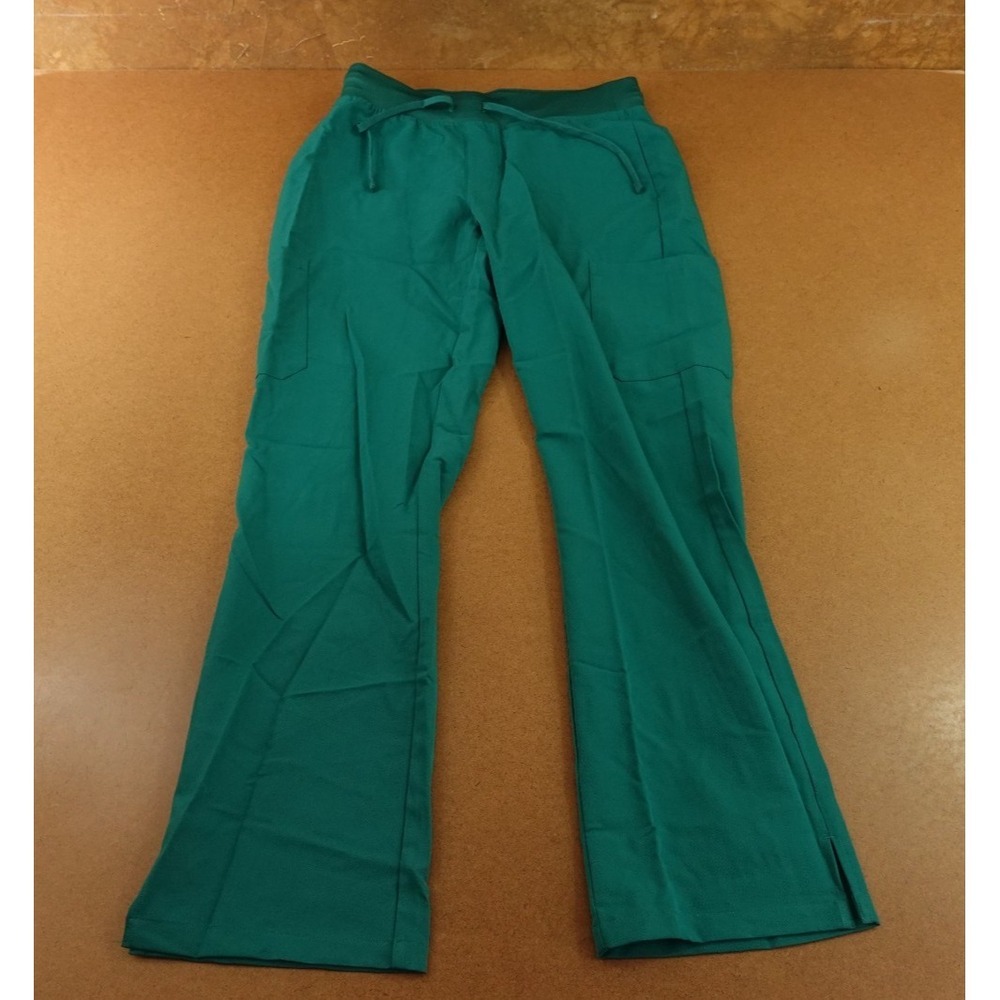 Mandala Womens Size Small Hunter Green Split Hem Cargo Scrub Pants NWT